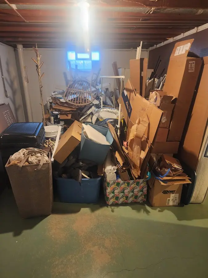 Roll-off dumpster container at job site for Roll Off Dumpster Rental in Upper Pittsgrove